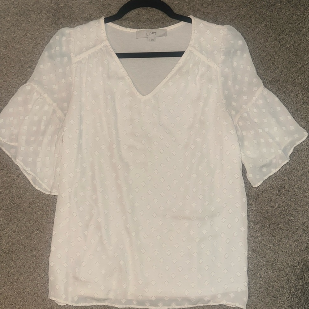 Loft textured tee sz S